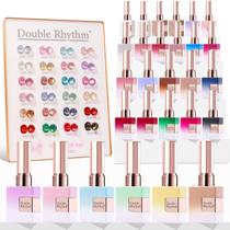 Conjunto de esmaltes de gel Double Rhythm, 28 unidades, 15 ml, magnético, olho de gato