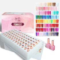 Conjunto de esmaltes de gel FZANEST 130 unidades de 15 mL com camada superior de base 120 cores Conjunto de esmaltes de gel FZANEST 130 unidades de 15 mL com camada superior de base 120 cores