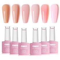 Conjunto de esmaltes de gel FZANEST Jelly Nude de 6 cores com lâmpada UV/LED Conjunto de esmaltes de gel FZANEST Jelly Nude de 6 cores com lâmpada UV/LED
