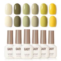 Conjunto de esmaltes de gel GAOY Green para primavera e verão com luz UV Conjunto de esmaltes de gel GAOY Green para primavera e verão com luz UV