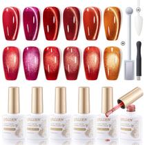 Conjunto de esmaltes de gel GELLEN Cat Eye Magnetic Glitter 6 cores