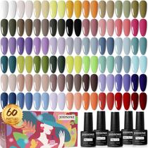 Conjunto de esmaltes de gel JODSONE All Seasons 60 unidades com camada superior básica