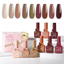Conjunto de esmaltes de gel JR 9 Colors 15 ml Fall Shades Conjunto de esmaltes de gel JR 9 Colors 15 ml Fall Shades