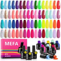 Conjunto de esmaltes de gel MEFA, 35 unidades, 32 cores, néon de verão Conjunto de esmaltes de gel MEFA, 35 unidades, 32 cores, néon de verão