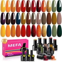 Conjunto de esmaltes de gel MEFA Fall 23 cores com caixa de presente de manicure Conjunto de esmaltes de gel MEFA Fall 23 cores com caixa de presente de manicure