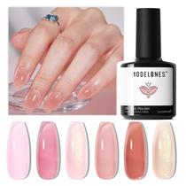 Conjunto de esmaltes de gel modelones Jelly Gel Polish 6 cores Conjunto de esmaltes de gel modelones Jelly Gel Polish 6 cores
