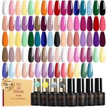 Conjunto de esmaltes de gel ROSALIND, 30 unidades, 26 cores com camada superior de base