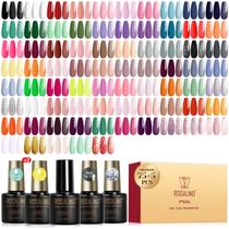 Conjunto de esmaltes de gel ROSALIND 80 unidades 75 cores com revestimento superior