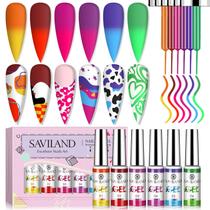 Conjunto de esmaltes de gel SAVILAND Temperature Color Change x6 Conjunto de esmaltes de gel SAVILAND Temperature Color Change x6