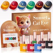 Conjunto de esmaltes Double Rhythm Cat Eye Gel 15mL x 6