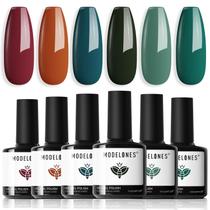 Conjunto de Esmaltes em Gel - 6 Cores Retrô (7ml cada)