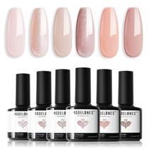 Conjunto de Esmaltes em Gel 6 Cores - Tons Neutros, Nude e Glitter Conjunto de Esmaltes em Gel 6 Cores - Tons Neutros, Nude e Glitter