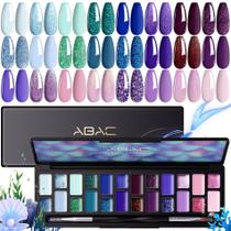 Conjunto de Esmaltes em Gel ABAC Solid - 24 Cores com Pincel Profissional