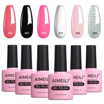 Conjunto de esmaltes em gel AIMEILI French Tips 6x10ml