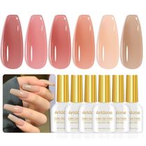 Conjunto de Esmaltes em Gel Artdone Sheer Jelly UV - 6 Cores com Lâmpada