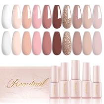 Conjunto de esmaltes em gel Beautpal Nude 10 cores com kit inicial