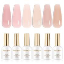 Conjunto de esmaltes em gel Beautpal Nude Pink 6 peças de manicure de salão de 8 ml