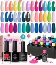 Conjunto de Esmaltes em Gel Beetles - 23 Unidades com Base e Top Coat 2025