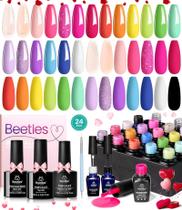 Conjunto de Esmaltes em Gel Beetles - 24 Unidades com Base e Top Coat Conjunto de Esmaltes em Gel Beetles - 24 Unidades com Base e Top Coat