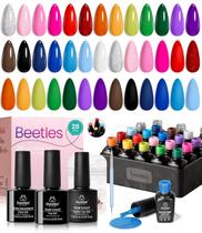 Conjunto de esmaltes em gel Beetles Blokecore com 20 cores e acessórios