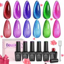 Conjunto de Esmaltes em Gel Beetles Cat Eye Glitter - 6 Cores Conjunto de Esmaltes em Gel Beetles Cat Eye Glitter - 6 Cores
