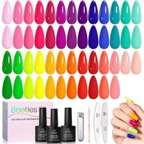 Conjunto de Esmaltes em Gel Beetles com 25 Cores Neon de Verão
