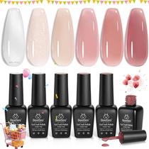 Conjunto de esmaltes em gel Beetles Jelly 6 cores 7,5 mL 2024 Trend