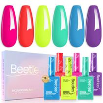 Conjunto de esmaltes em gel beetles Neon Bubbles 6 cores 15mL