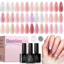 Conjunto de esmaltes em gel Beetles Nude Pink 20 cores, 25 unidades