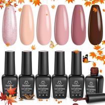 Conjunto de esmaltes em gel Beetles Nude Symphony 6 cores para mulheres