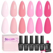 Conjunto de esmaltes em gel beetles Pink Melody 6 cores 7,5 mL UV/LED