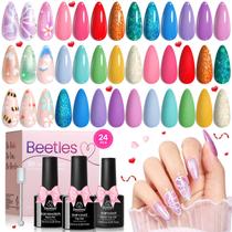 Conjunto de Esmaltes em Gel Beetles Spring - 20 Cores, 24 Unidades, UV Soak Off