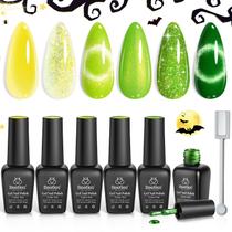 Conjunto de esmaltes em gel beetles Summer Beats 6 colors+Magnet
