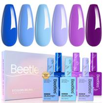 Conjunto de esmaltes em gel beetles Wisteria Whisper 6 cores 15mL