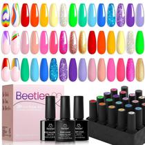 Conjunto de esmaltes em gel, besouros, 20 cores, rosa, vermelho, verde, azul Conjunto de esmaltes em gel, besouros, 20 cores, rosa, vermelho, verde, azul