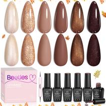 Conjunto de esmaltes em gel besouros Brownie Bliss 6 cores 7,5 ml