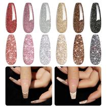 Conjunto de Esmaltes em Gel Besouros - Glitter Refletivo Inverno - 6 Cores