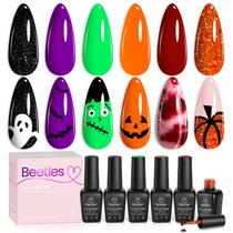 Conjunto de esmaltes em gel besouros Hocus Pocus 6 cores para Halloween Conjunto de esmaltes em gel besouros Hocus Pocus 6 cores para Halloween