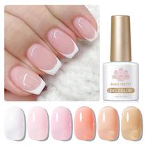 Conjunto de esmaltes em gel Born Pretty French Manicure 6 unidades