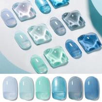 Conjunto de esmaltes em gel Born Pretty Jelly Blue 7 mL (x6) Conjunto de esmaltes em gel Born Pretty Jelly Blue 7 mL (x6)