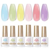 Conjunto de esmaltes em gel Born Pretty Jelly Pastel 7mL x6