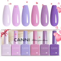 Conjunto de Esmaltes em Gel CANNI - 6 Cores de 9ml - Sem Hema - Roxo Claro