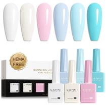 Conjunto de esmaltes em gel CANNI 6 Light Pastel Shades 9mL UV LED
