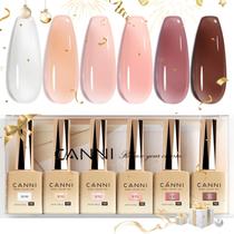 Conjunto de Esmaltes em Gel CANNI 9ml - 6 Unidades Nude Jelly - Hema Free