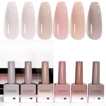 Conjunto de Esmaltes em Gel CANNI Jelly Nude - 6 Cores de 9ml - Soak Off