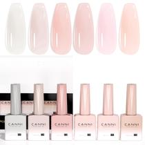 Conjunto de esmaltes em gel CANNI Jelly Nude Pink 9 mL - 6 unidades