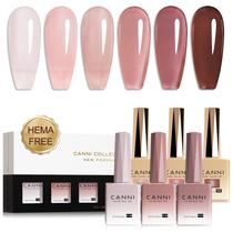Conjunto de Esmaltes em Gel CANNI Jelly Pink Brown - 6 Cores de 9ml