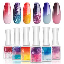 Conjunto de Esmaltes em Gel com 6 Cores que Mudam de Cor (10ml cada) Conjunto de Esmaltes em Gel com 6 Cores que Mudam de Cor (10ml cada)