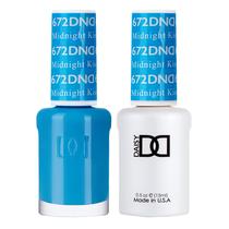 Conjunto de esmaltes em gel DAISY DND Blue Collection 672 Midnight Kiss