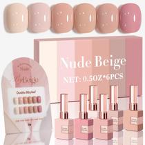 Conjunto de esmaltes em gel Double Rhythm 6x15ml da mesma cor, mesma garrafa